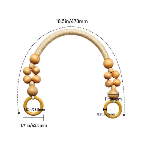 Wooden Bead Rope Bag Strap