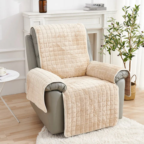 1/2/3 Seat Soft Plush Recliner Sofa Cover