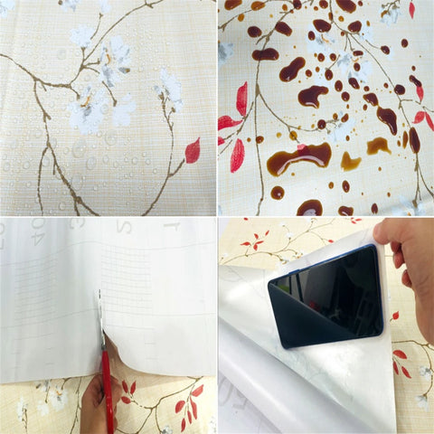 Pink Flowers Peel And Stick Wallpaper