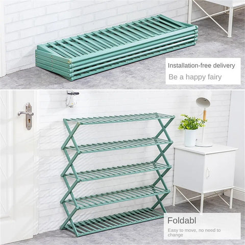 Wooden Foldable Shoe Rack