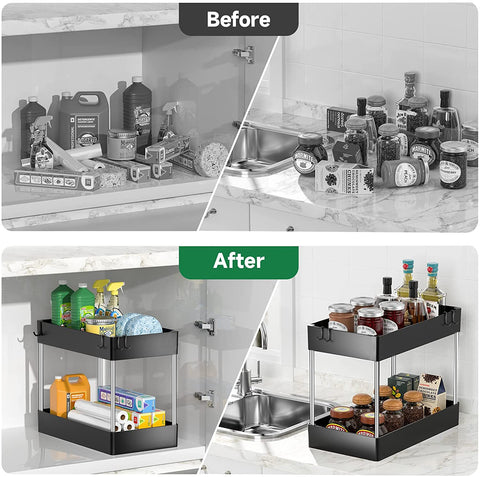 1/2 PCS Under Sink Storage Shelf