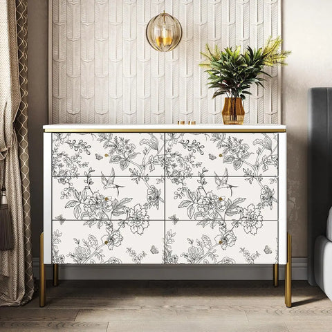 Monochrome Floral Wallpaper"