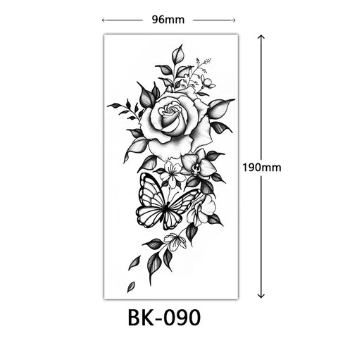 Waterproof Flower Temporary Tattoos