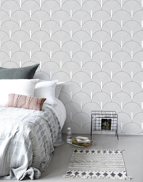 Canvas Rainbow Peel and Stick Wallpaper