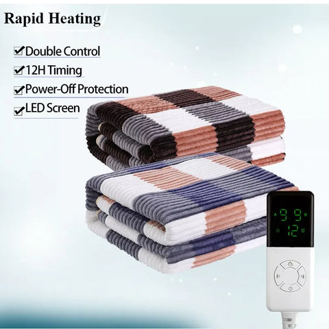 Electric Heating Fleece Blanket Bed Topper