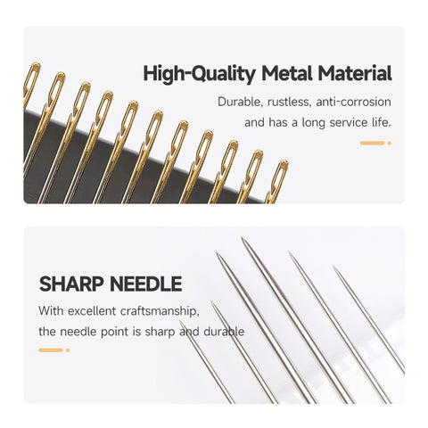 12/36PCS Easy-Threading Sewing Needles