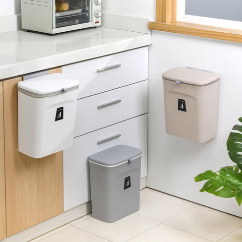 Sliding Lid Hanging Kitchen Trash Can