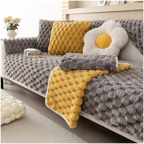 Non-slip Plush Sofa Cover