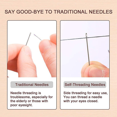 12/36PCS Easy-Threading Sewing Needles
