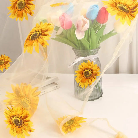 Sunflower Window Drape Curtain Liner