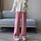 Warm Fleece Wide Leg Pants