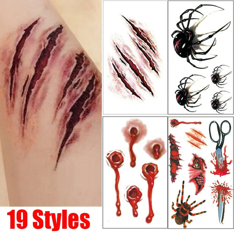 Halloween Temporary Tattoos Stickers