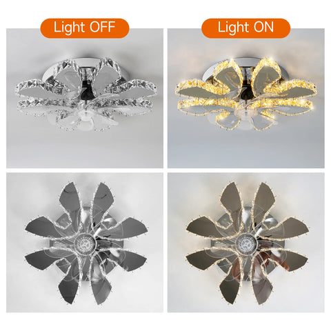 Luxora Beam Luxury Crystal Ceiling Fan