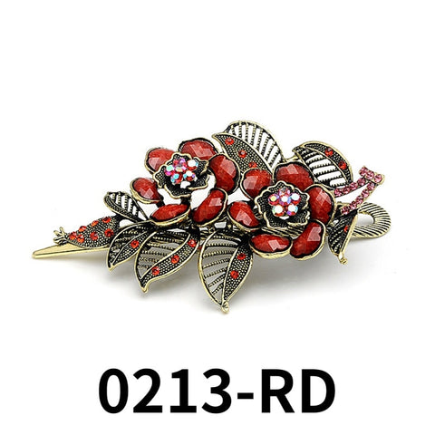 Exquisite Peacock Flower Crystal Hair Pin