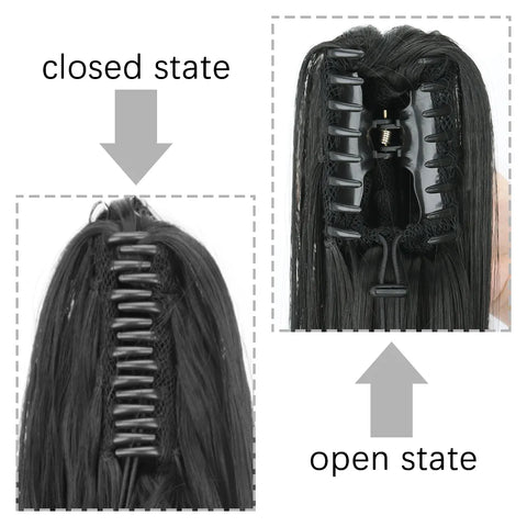 50 Styles Synthetic Long Straight Hair Claw