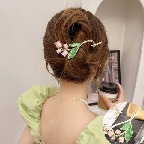 Elegant Rhinestone Metal Hair Pin
