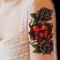 Blue Rose Blossom Tattoo Sticker