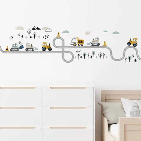 Traffic Track Cars Truck Wall Stickers
