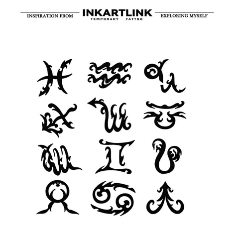 Horoscope Temporary Tattoo Sticker