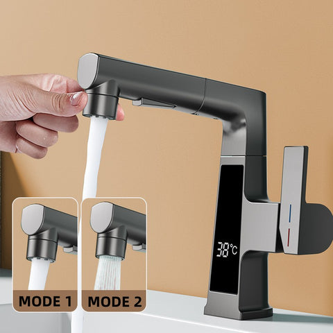 Digital Display Pull Out Faucet