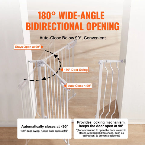 Pet Baby Gate 29.5"-39"/ 48.4"/ 53"/ 57.8" Extra Wide 30"