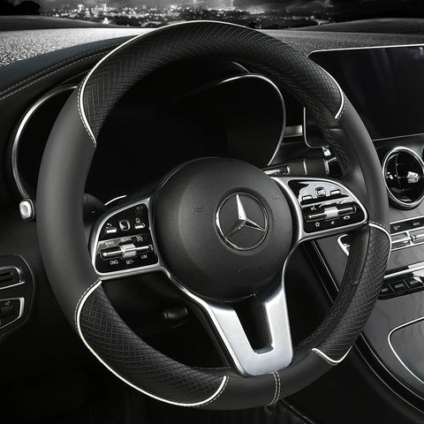 Leather Steering Wheel Cover