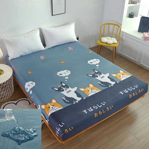 Cartoon Waterproof Bed Fitted Sheet