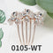 Crystal Flower Hair Comb Pin