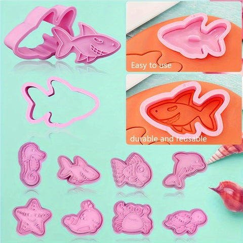 8PCS Marine Animals Cookies Cutter