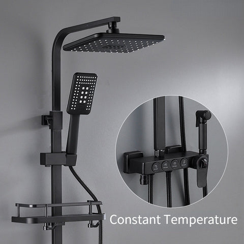 Smart Black Gold Shower Set