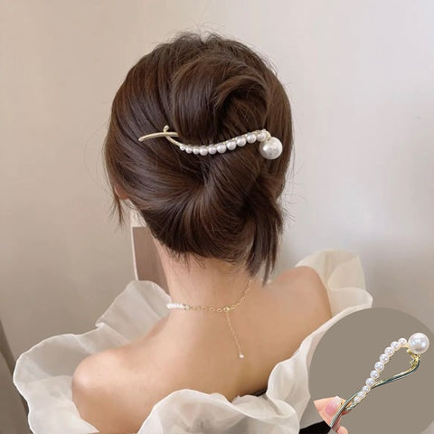 Elegant Rhinestone Metal Hair Pin