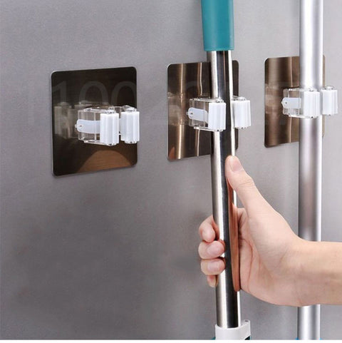 Kitchen Multi-Purpose Mop Holder Hooks