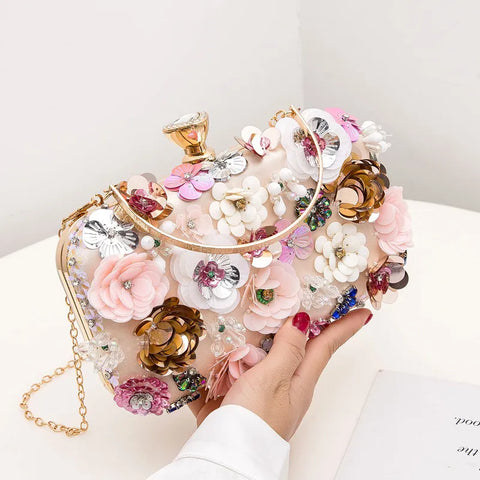 Diamond Blossom Clutch