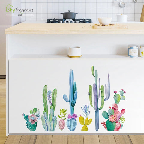 Watercolor Cactus Wall Sticker