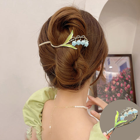 Elegant Rhinestone Metal Hair Pin