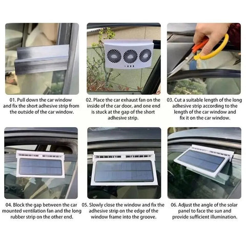 Solar Powered Car Window Fan