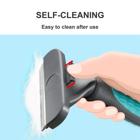 Professional Self Cleaning Pet Shedder Comb