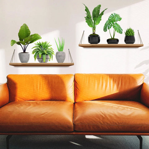 Green Plant Pot Rack Wall Stickers