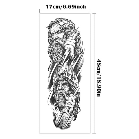 Large Full Arm Sleeve Waterproof Temporary Tattoo