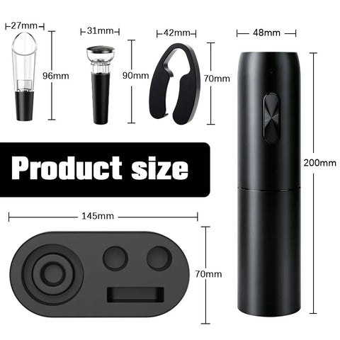 PourEase Electric Wine Opener Set