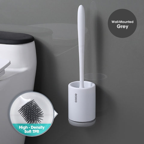 Wall-Mounted Silicone Toilet Brush