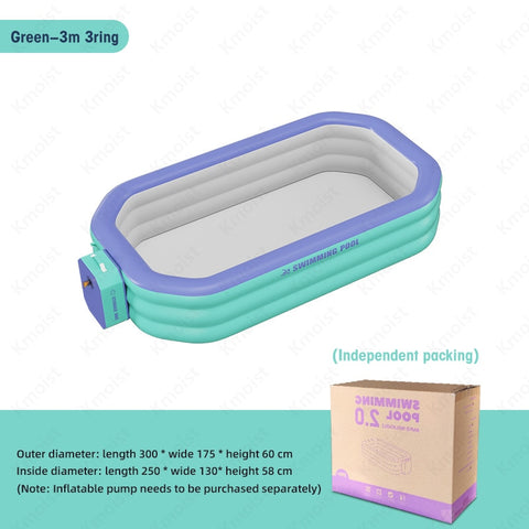 2.1M/2.6M/ 3M Inflatable Large Swimming Pool