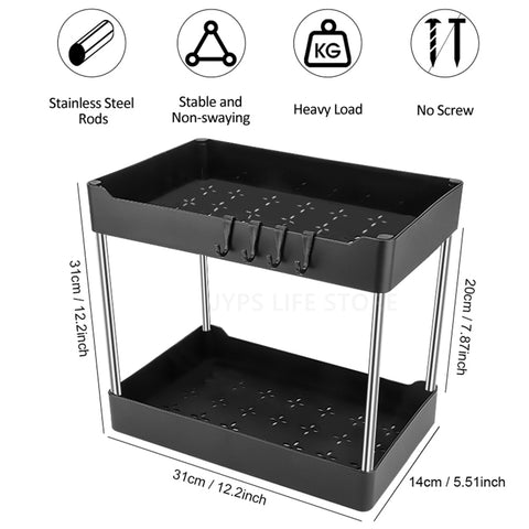 1/2 PCS Under Sink Storage Shelf