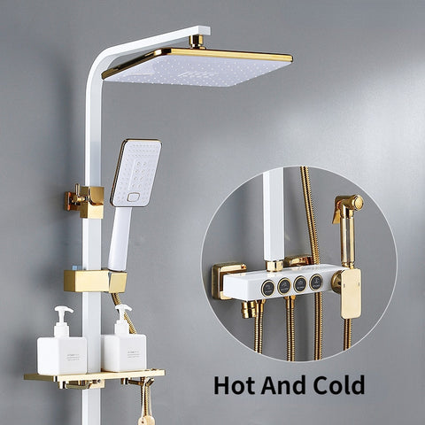 Smart Black Gold Shower Set