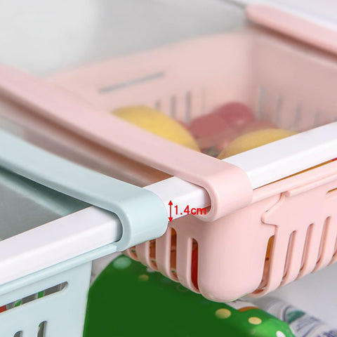 Plastic retractable Fridge Drawer Organizer