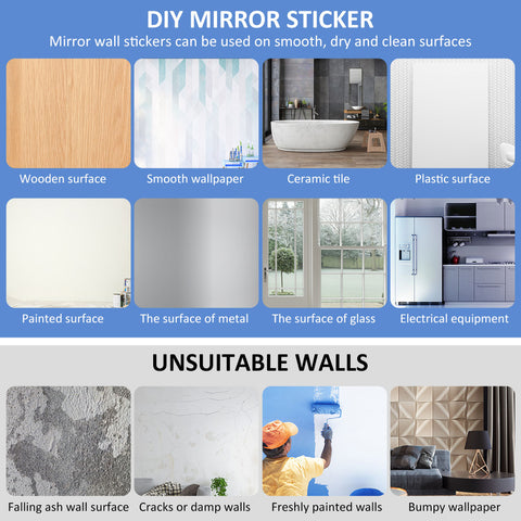 Self Adhesive Wall Mirror