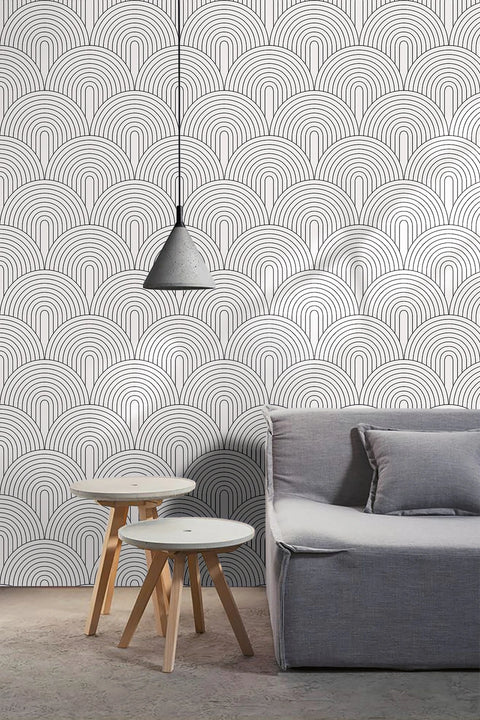 Canvas Rainbow Peel and Stick Wallpaper