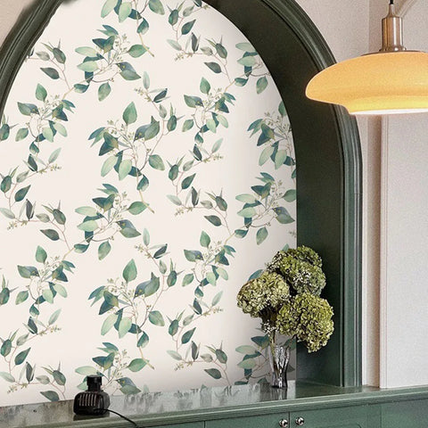 Floral Grey Peel and Stick Wallpaper