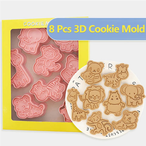 8PCS Funny Zoo Cookie Cutters