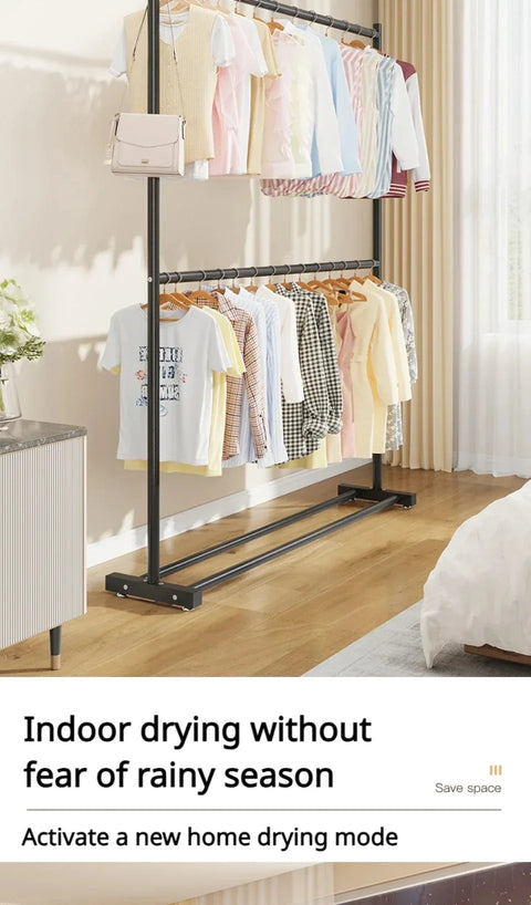 Movable Clothes Drying Rack